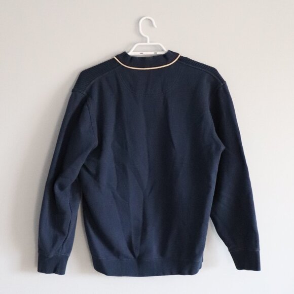 Arnold Palmer Mens Blue Sz S Polo Ribbed Pullover Collared Comfy Sweater - Picture 2 of 10